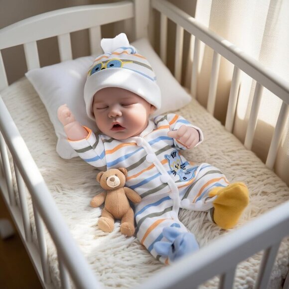 Other - 12 Inch Lifelike Reborn Baby Doll Realistic Full Vinyl Sleeping Toy For 3+ Kids